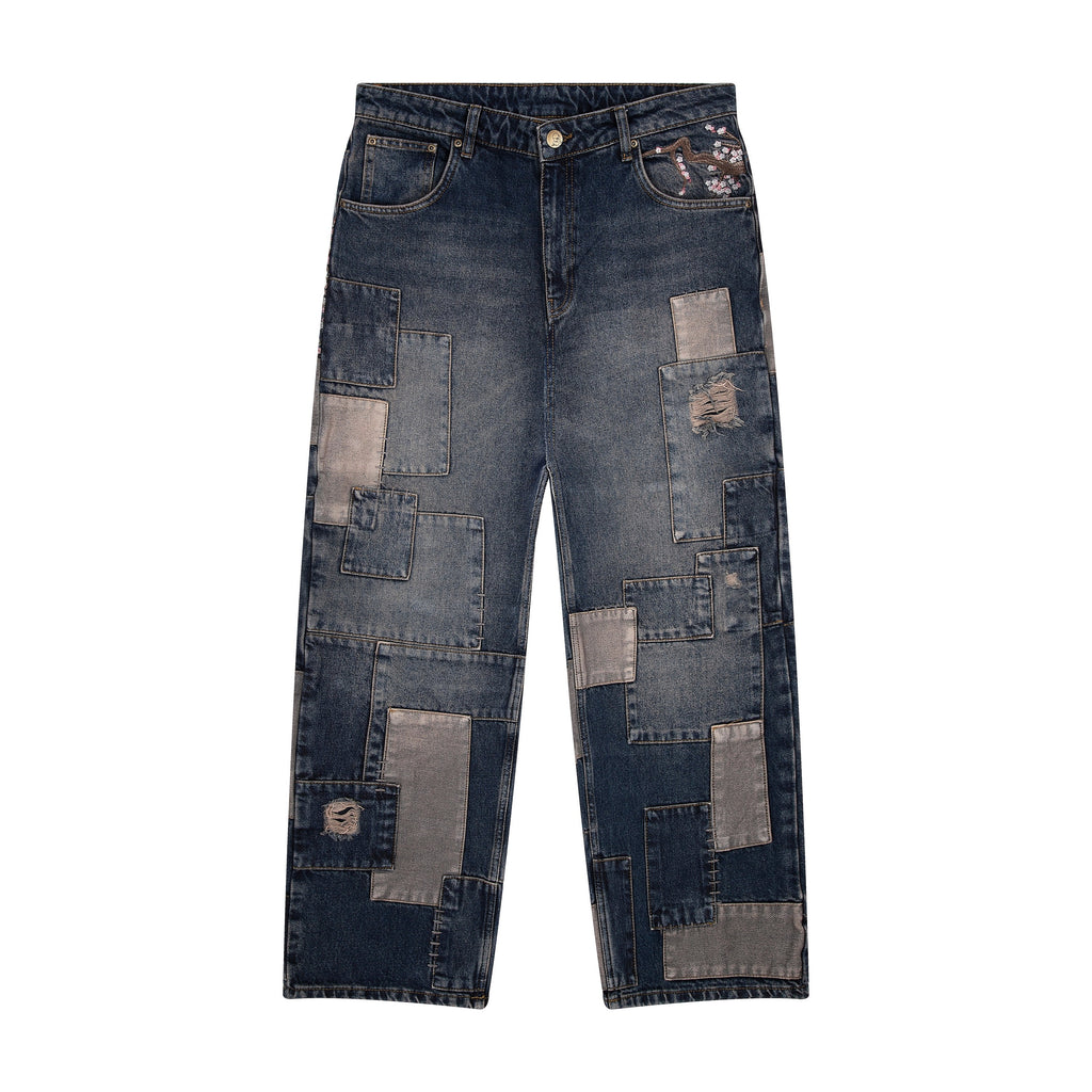 "blossom v2" patchwork Denim dark indigo