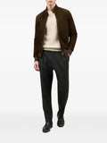 Boglioli zip-fastening suede bomber jacket