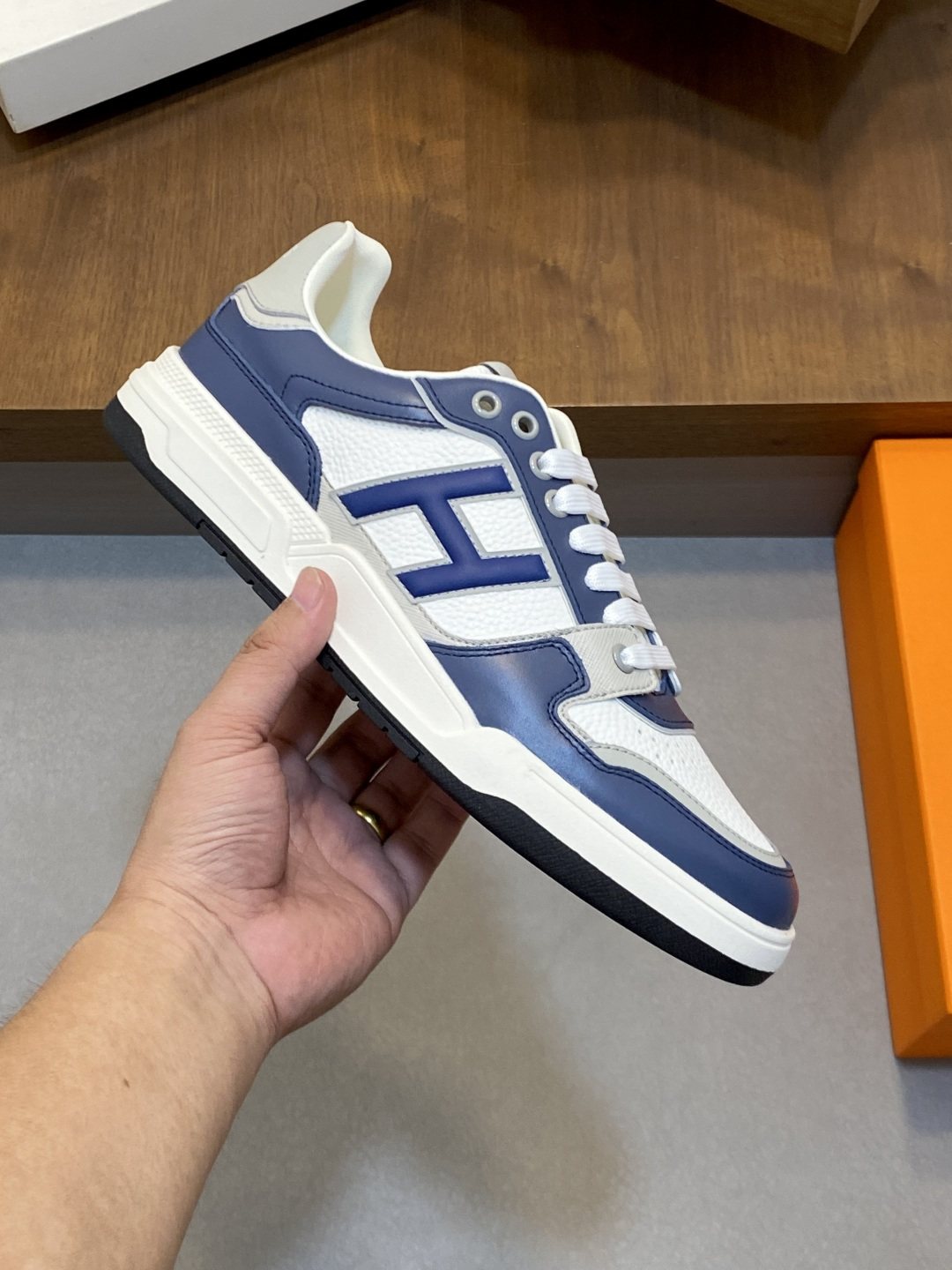 Hermès H-Panel Low-Top Sneakers